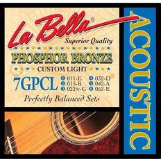 La Bella 7Gpcl Phosphor Bronze Custom Light Acoustic Guitar Strings
