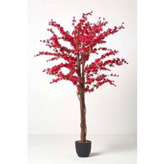 Wood Artificial Plants Homescapes Blossom Tree Silk Flowers Cerise Pink Artificial Plant