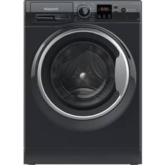 Black - Front Loaded - Washing Machines Hotpoint NSWM945CBSUKN