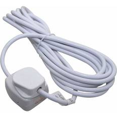 White Electrical Cables SMJ Extension Lead, 1-Gang, 5m Lead, 13A White