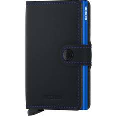 Blue Wallets & Key Holders Secrid leather anti-theft wallet with RFID protection, Black.