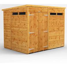 Shed 8 x 6 shiplap power Sheds 8 Double Door Pent Shiplap Dip Treated Security Shed (Building Area )