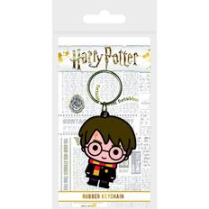 Gold Keychains Harry Potter Chibi Rubber keyring
