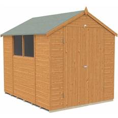 Shed 8 x 6 shiplap Forest Garden 8 Apex Shiplap Dip Double Door Shed (Building Area )