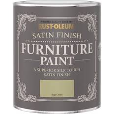 Rust-Oleum Green - Indoor Use - Wood Paints Rust-Oleum Satin Finish 750 Wood Paint Green 0.75L