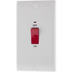 White Doorbells BG Nexus White Double Pole Switch with Indicator 45A 872