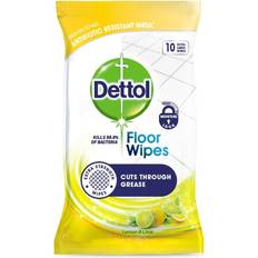 Floor Treatments Dettol Antibacterial Floor Wipes Lemon & Lime 10 Pieces