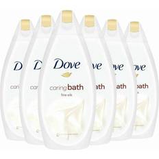 Dove Bubble Bath Dove Caring Bath Fine Silk Soak with 1/4 Moisturising Cream, 3x450ml