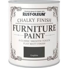 Rust-Oleum Grey - Wood Paints Rust-Oleum Graphite Chalky Finish Paint 750Ml Wood Paint Grey 0.75L