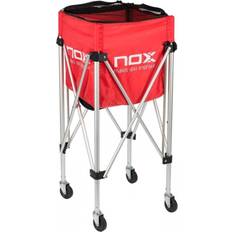 Red Basketball Stands NOX Ball Basket With Wheels