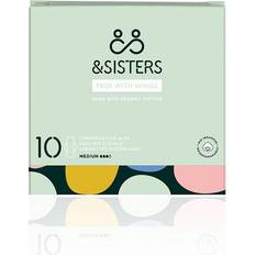 &Sisters Organic Cotton Pads, Medium/Day 10 Pack