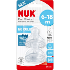 Nuk First Choice+ Size 2 Silicone Teat Flow Control 2-pack