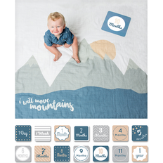 Lulujo Milestone Swaddle and Card Set I Will Move Mountains
