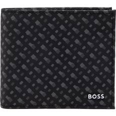 HUGO BOSS wallet in monogrammed Italian fabric with coin pocket