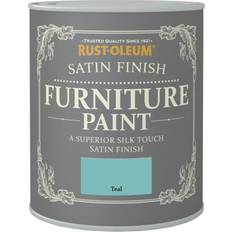 Rust-Oleum Blue - Indoor Use - Wood Paints Rust-Oleum Satin Paint Teal Wood Paint Blue 0.75L