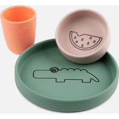 Done By Deer Silicone Dinner Set Croco
