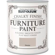 Rust-Oleum Brown Paint Rust-Oleum Chalky Finish Paint Hessian 750 Wood Paint Brown 0.75L