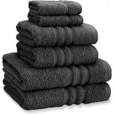 Black Cloths & Tissues Catherine Lansfield Zero Twist Face Cloth Cloth Napkin Black