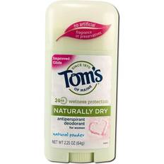 Tom's of Maine Naturally Dry Antiperspirant Stick Deodorant-Natural Powder, 2.25