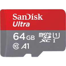 SanDisk 64 GB - microSDXC Memory Cards SanDisk Ultra microSDXC Class 10 UHS-I U1 A1 140MB/s 64GB +SD adapter