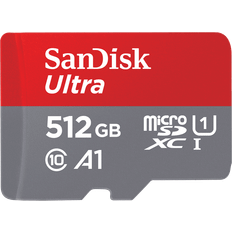 512 GB - Class 10 Memory Cards & USB Flash Drives SanDisk MicroSDXC Ultra Class 10 UHS-I/U1 150mb/s 512GB