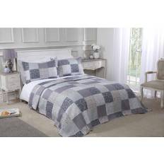 Grey Bedspreads Single Chiltern Bedspread Plus Pillow Bedspread Grey, Blue