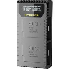 NiteCore UGP5 Dual Slot USB Battery Charger with LCD Display for GoPro Hero 5