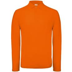 Men - Orange Polo Shirts B&C ID.001 Mens Long Sleeve Polo (Ultramarine)