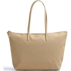 Lacoste Handbags Lacoste Large beige shopper bag with zip, Beige