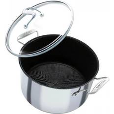 Silver Stockpots Circulon SteelShield Nonstick Stainless Steel C-Series with lid 7.6 L 26 cm