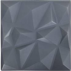Sheet Materials vidaXL 3D Wall Panels 48 pcs 50x50 cm Diamond Grey 12 mÂ²