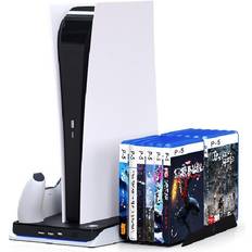 Imp Gaming Playstation 5 DLX Multi-Function Console Stand - Black/White