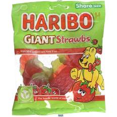 Haribo Sweets Haribo Giant Strawbs Sweets Share Bag 160g Pack