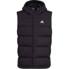 Adidas L - Men Vests adidas Helionic Hooded Down Vest - Black