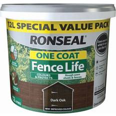Ronseal One Coat Fence Life Wood Paint Medium Oak 12L