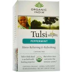Organic India Tulsi Tea Peppermint Caffeine-Free 18 Infusion