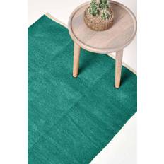 Turquoise Carpets & Rugs Homescapes Teal Plain Chenille Turquoise, Green