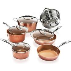 Gotham Steel Hammered Cookware Set with lid 10 Parts