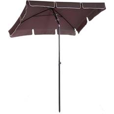 Brown Parasols & Accessories OutSunny Aluminium Umbrella Parasol Patio Tilt 2M