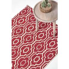 Homescapes white Riga Printed Patterned Red, White