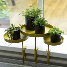 Esschert Design Plant Tray with Clamp Round Gold
