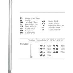 USB Powered Ceiling Fans Modern Forms Steel Extension Downrod Fans, Silver