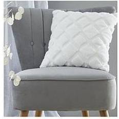 Scatter Cushions Catherine Lansfield Cosy Diamond Cushion Complete Decoration Pillows White