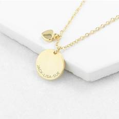 Treat Republic Personalised Heart And Disc Family Necklace