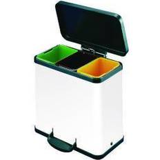 Black Waste Disposal VFM Trento Oko 3X9L Recycling Bin White 357453 SBY16492