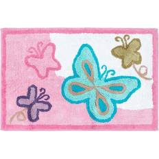 Green Rugs Kid's Room Homescapes Cotton Tufted Washable Butterfly Children Rug