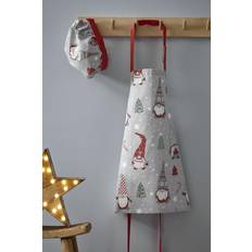 Catherine Lansfield Kitchen Christmas Hat Apron Red, Grey