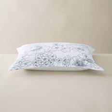 Ted Baker Linear Floral Oxford Complete Decoration Pillows White, Blue