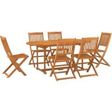 vidaXL 3086972 Patio Dining Set, 1 Table incl. 6 Chairs