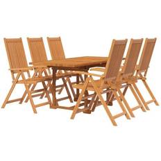 Extension Patio Dining Sets Garden & Outdoor Furniture vidaXL 3079646 Patio Dining Set, 1 Table incl. 6 Chairs